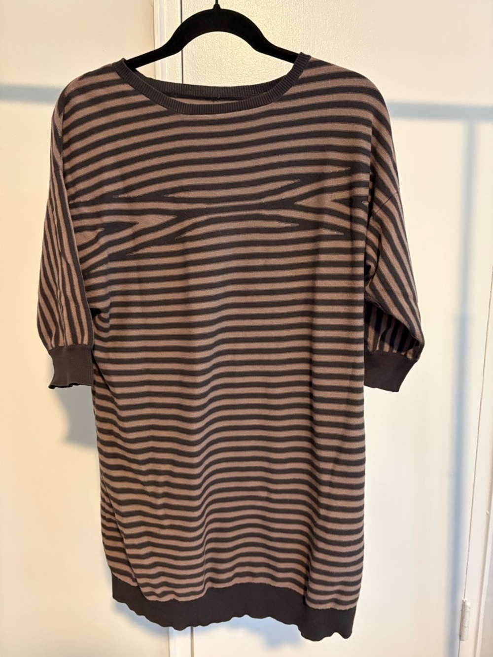 Comptoir Des Cotonniers Atomic French Knit Dress Brown 100% Cotton Est. Sz M/T2